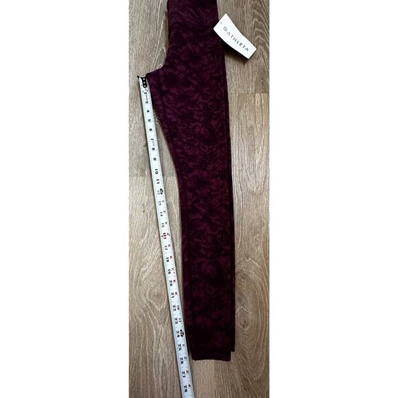 Athleta|Elation Textured Tight|Maroon|NWT|SZ XS - Picture 4 of 10